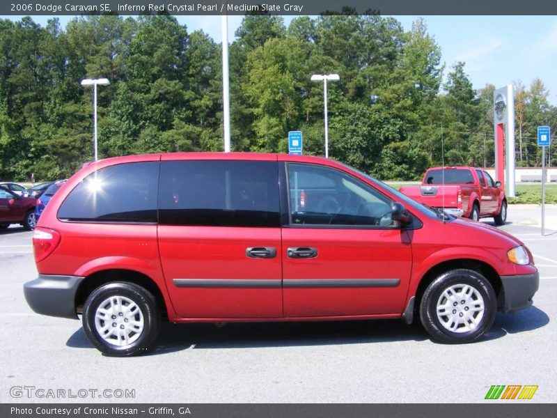 Inferno Red Crystal Pearl / Medium Slate Gray 2006 Dodge Caravan SE