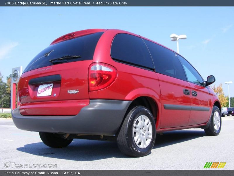 Inferno Red Crystal Pearl / Medium Slate Gray 2006 Dodge Caravan SE