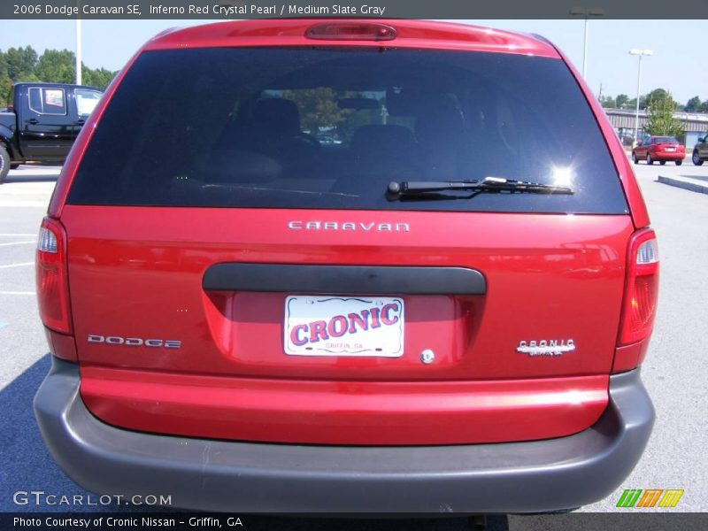 Inferno Red Crystal Pearl / Medium Slate Gray 2006 Dodge Caravan SE