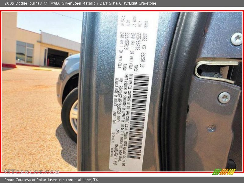 Silver Steel Metallic / Dark Slate Gray/Light Graystone 2009 Dodge Journey R/T AWD