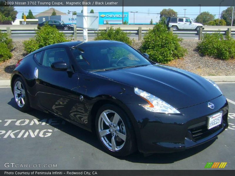 Magnetic Black / Black Leather 2009 Nissan 370Z Touring Coupe
