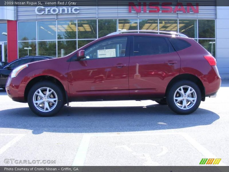 Venom Red / Gray 2009 Nissan Rogue SL