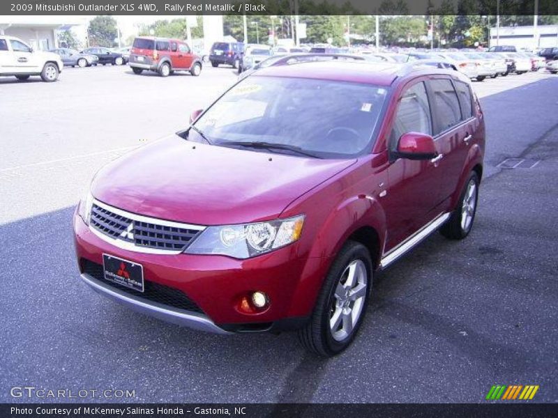 Rally Red Metallic / Black 2009 Mitsubishi Outlander XLS 4WD