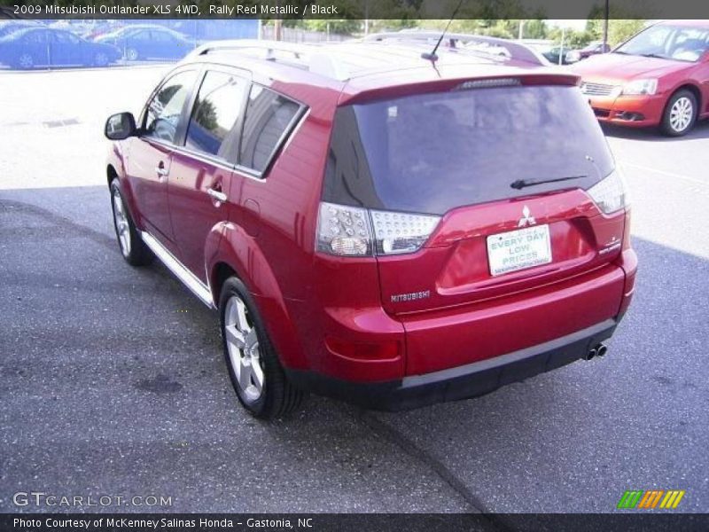 Rally Red Metallic / Black 2009 Mitsubishi Outlander XLS 4WD