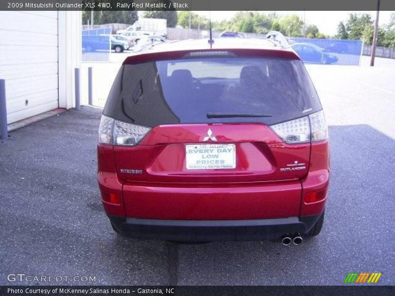 Rally Red Metallic / Black 2009 Mitsubishi Outlander XLS 4WD