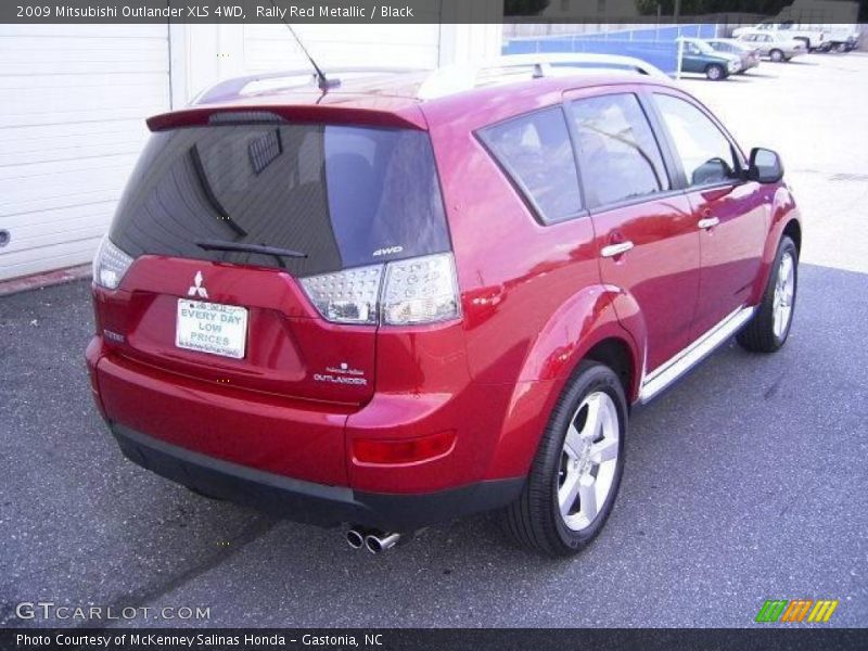 Rally Red Metallic / Black 2009 Mitsubishi Outlander XLS 4WD