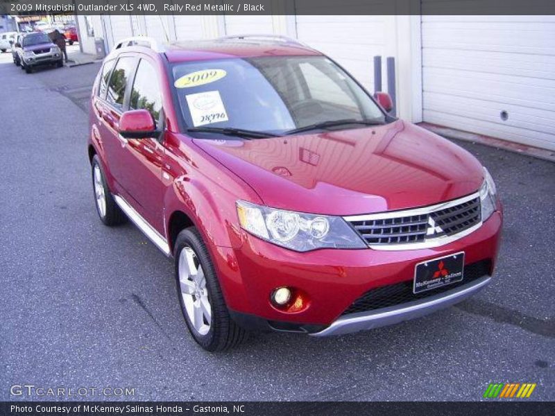 Rally Red Metallic / Black 2009 Mitsubishi Outlander XLS 4WD