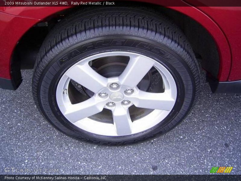 Rally Red Metallic / Black 2009 Mitsubishi Outlander XLS 4WD
