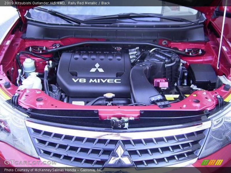Rally Red Metallic / Black 2009 Mitsubishi Outlander XLS 4WD