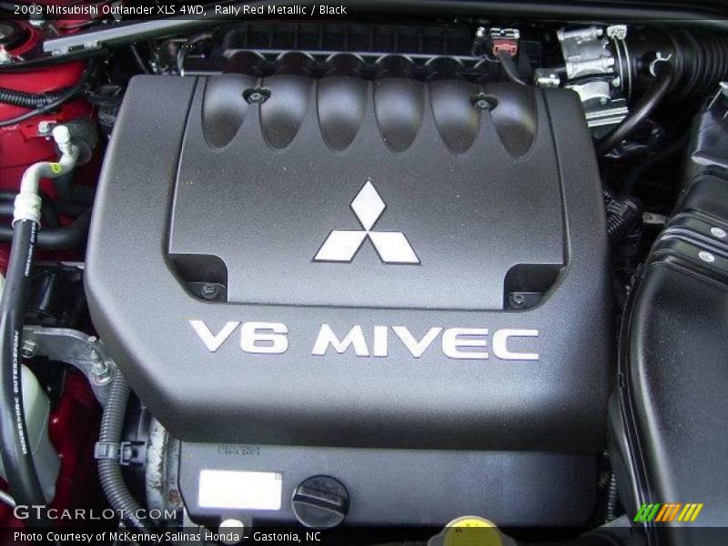Rally Red Metallic / Black 2009 Mitsubishi Outlander XLS 4WD