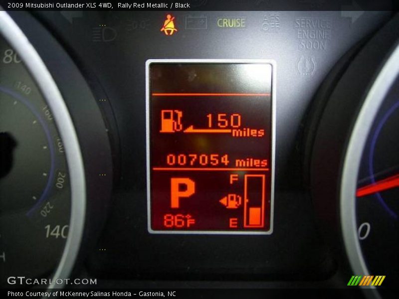 Rally Red Metallic / Black 2009 Mitsubishi Outlander XLS 4WD