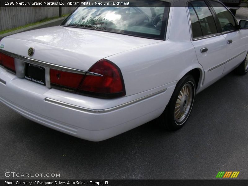 Vibrant White / Medium Parchment 1998 Mercury Grand Marquis LS