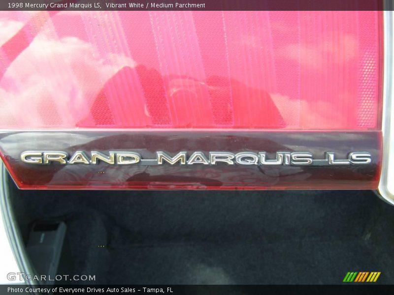 Vibrant White / Medium Parchment 1998 Mercury Grand Marquis LS