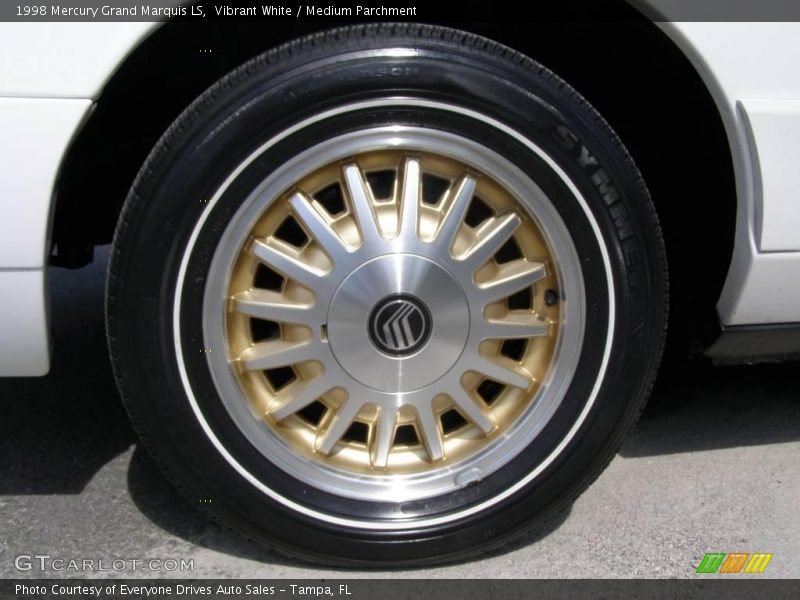 Vibrant White / Medium Parchment 1998 Mercury Grand Marquis LS