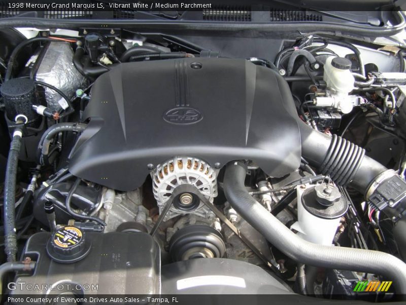 Vibrant White / Medium Parchment 1998 Mercury Grand Marquis LS