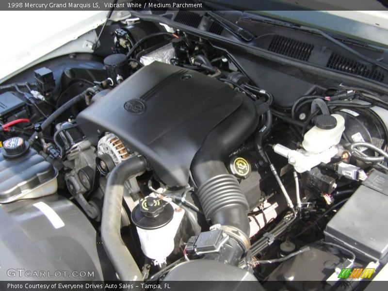 Vibrant White / Medium Parchment 1998 Mercury Grand Marquis LS