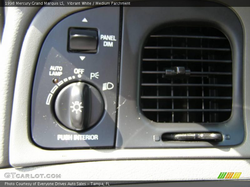 Vibrant White / Medium Parchment 1998 Mercury Grand Marquis LS