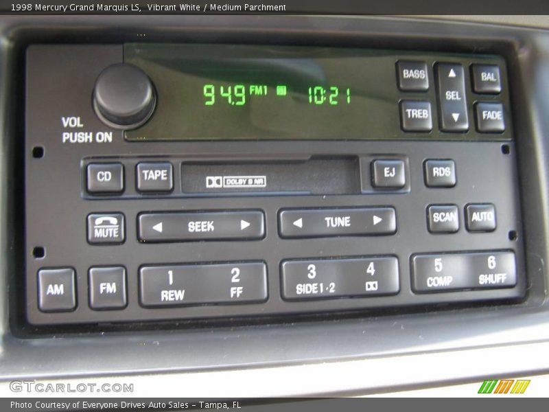 Vibrant White / Medium Parchment 1998 Mercury Grand Marquis LS