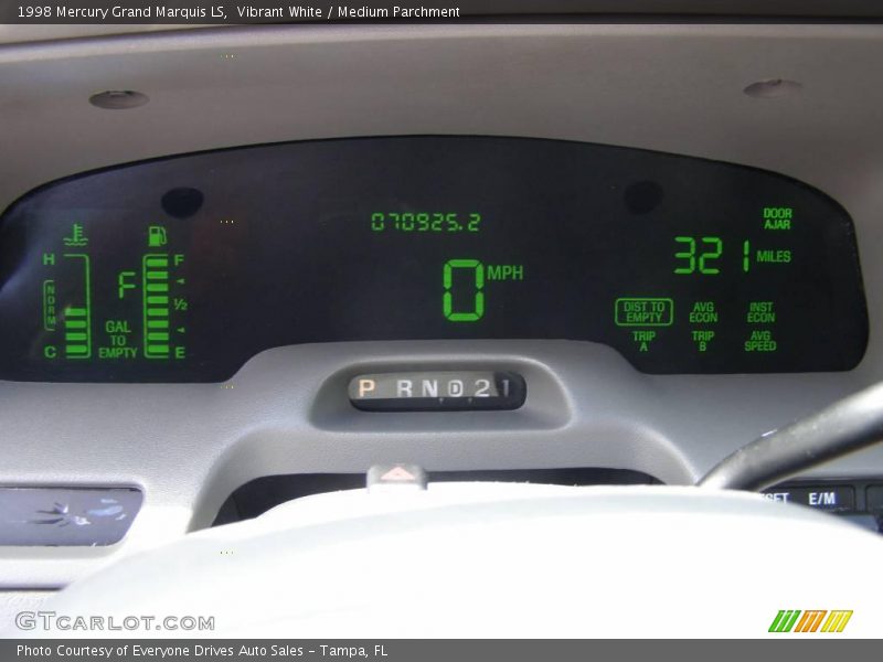 Vibrant White / Medium Parchment 1998 Mercury Grand Marquis LS