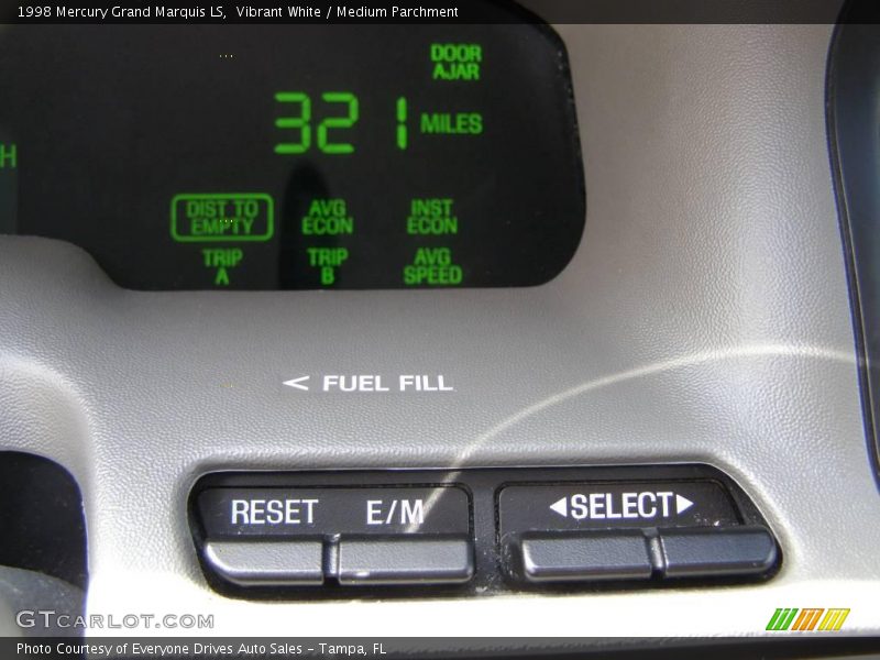 Vibrant White / Medium Parchment 1998 Mercury Grand Marquis LS