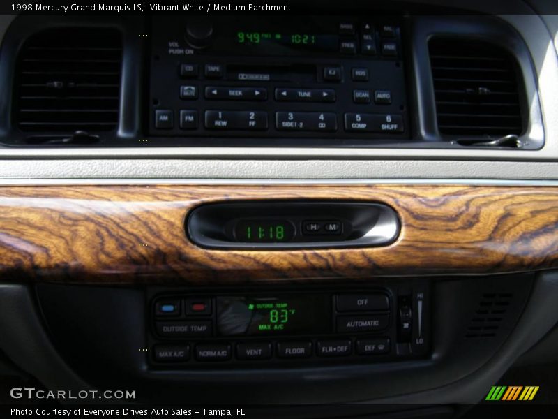 Vibrant White / Medium Parchment 1998 Mercury Grand Marquis LS
