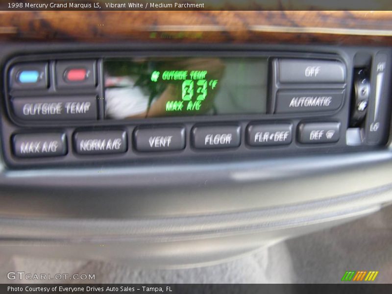 Vibrant White / Medium Parchment 1998 Mercury Grand Marquis LS