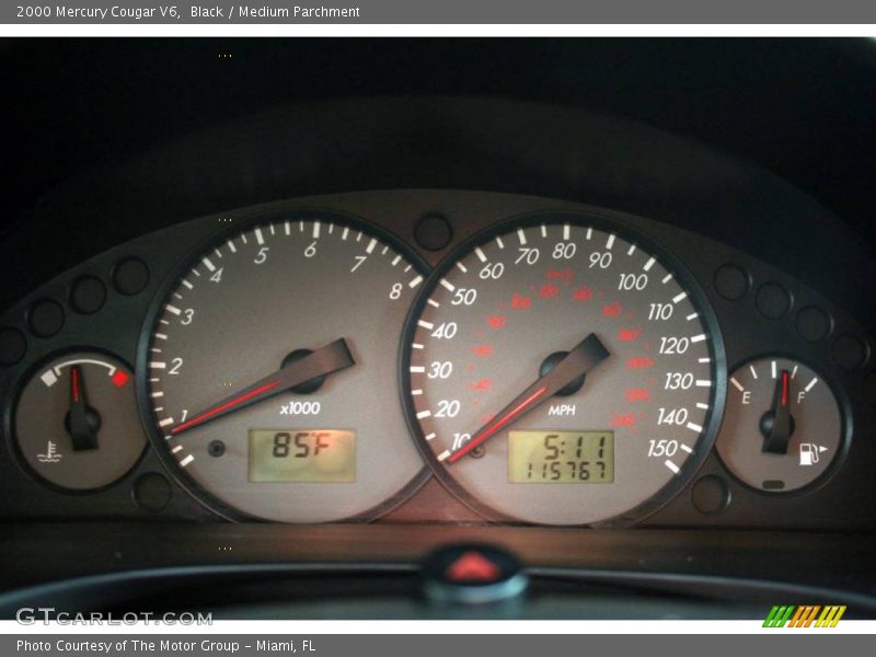 Black / Medium Parchment 2000 Mercury Cougar V6