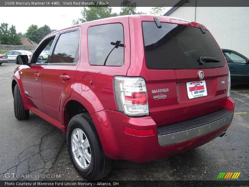 Vivid Red Metallic / Black 2008 Mercury Mariner I4 4WD