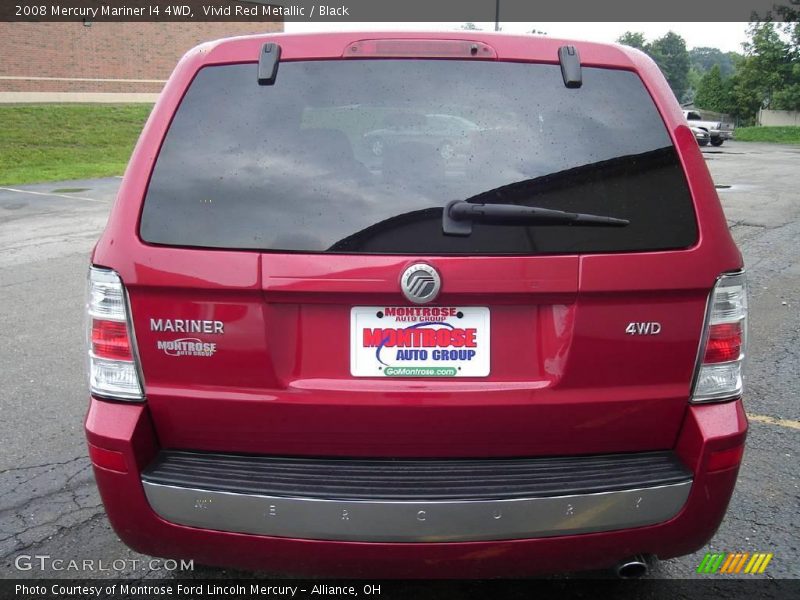 Vivid Red Metallic / Black 2008 Mercury Mariner I4 4WD