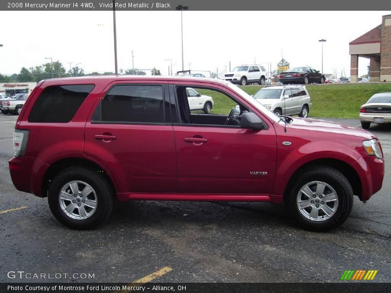 Vivid Red Metallic / Black 2008 Mercury Mariner I4 4WD