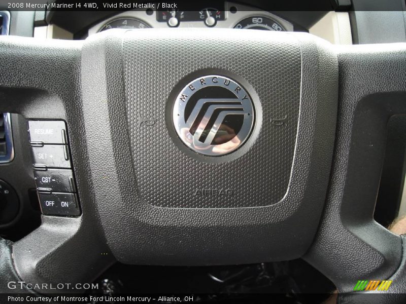 Vivid Red Metallic / Black 2008 Mercury Mariner I4 4WD