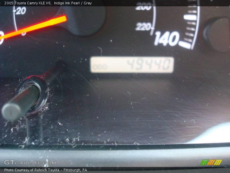 Indigo Ink Pearl / Gray 2005 Toyota Camry XLE V6