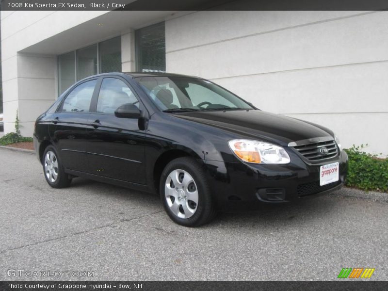 Black / Gray 2008 Kia Spectra EX Sedan