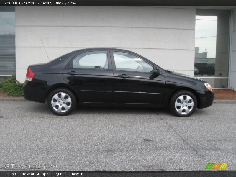 Black / Gray 2008 Kia Spectra EX Sedan