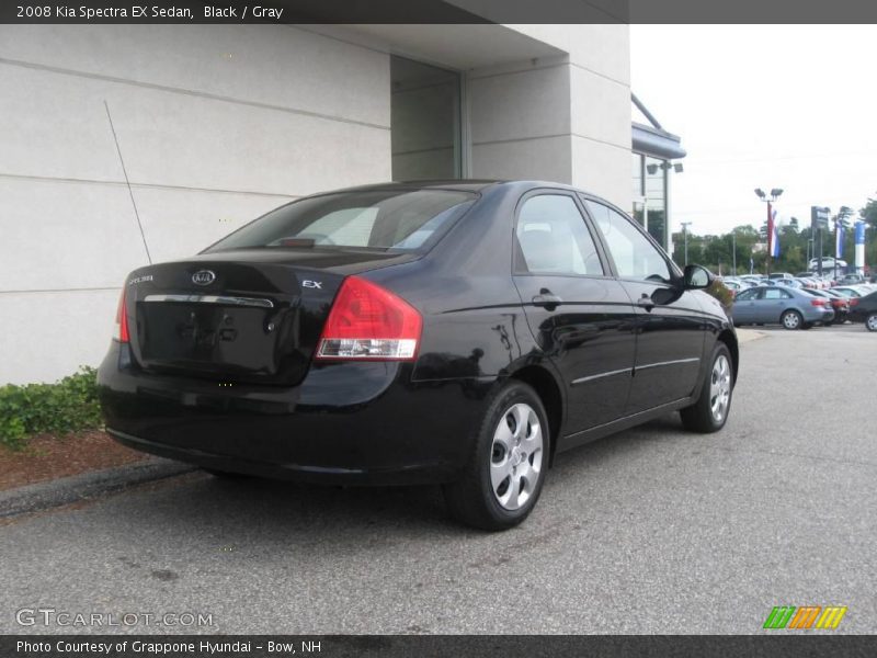 Black / Gray 2008 Kia Spectra EX Sedan