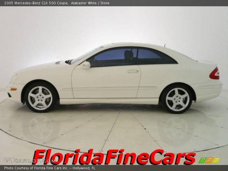 Alabaster White / Stone 2005 Mercedes-Benz CLK 500 Coupe