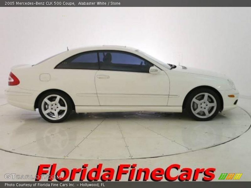 Alabaster White / Stone 2005 Mercedes-Benz CLK 500 Coupe
