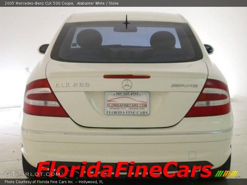 Alabaster White / Stone 2005 Mercedes-Benz CLK 500 Coupe