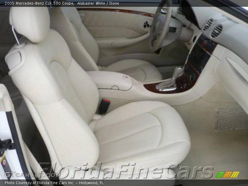 Alabaster White / Stone 2005 Mercedes-Benz CLK 500 Coupe