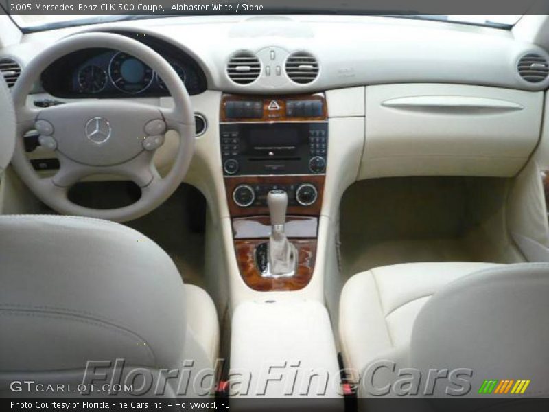 Alabaster White / Stone 2005 Mercedes-Benz CLK 500 Coupe