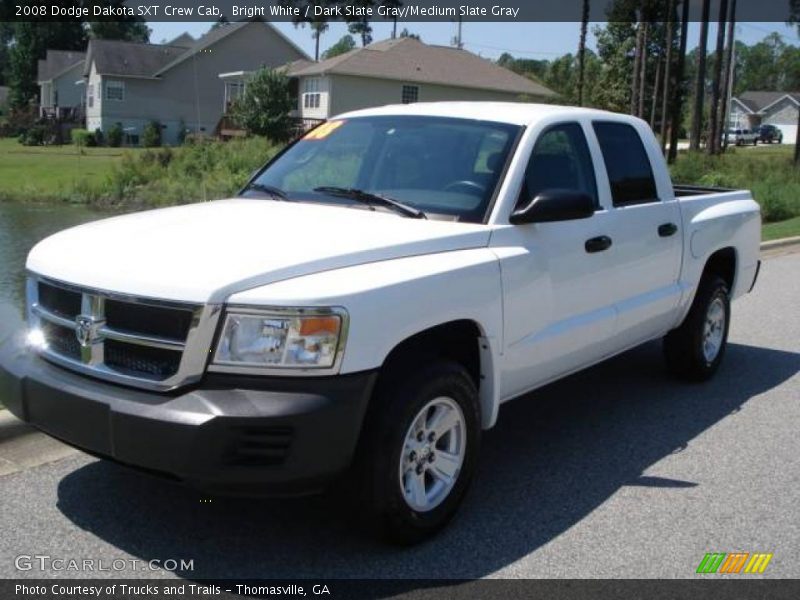 Bright White / Dark Slate Gray/Medium Slate Gray 2008 Dodge Dakota SXT Crew Cab