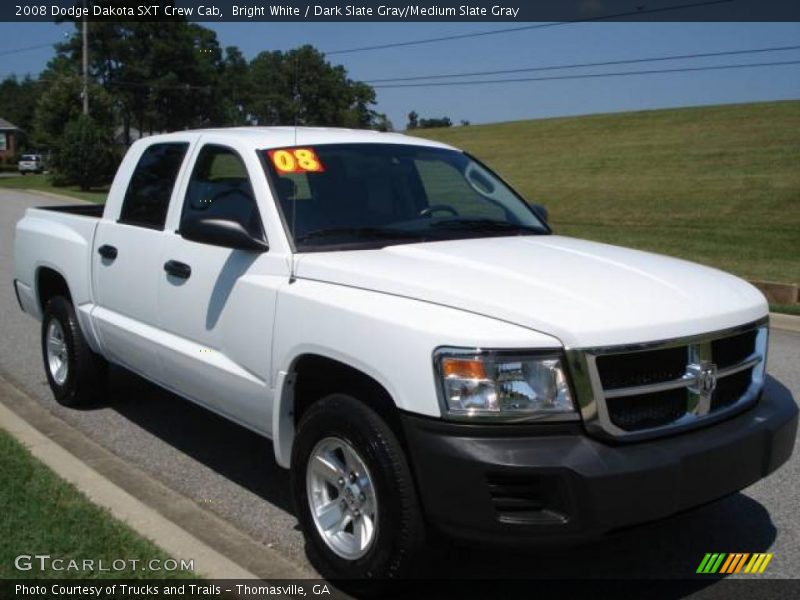 Bright White / Dark Slate Gray/Medium Slate Gray 2008 Dodge Dakota SXT Crew Cab