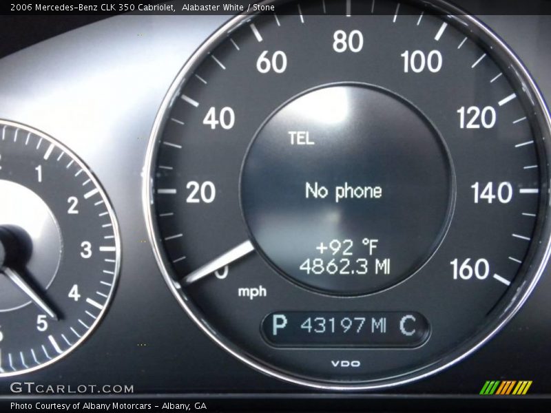 Alabaster White / Stone 2006 Mercedes-Benz CLK 350 Cabriolet