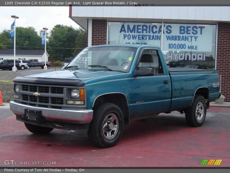 Light Quasar Blue Metallic / Gray 1995 Chevrolet C/K K1500 Regular Cab 4x4