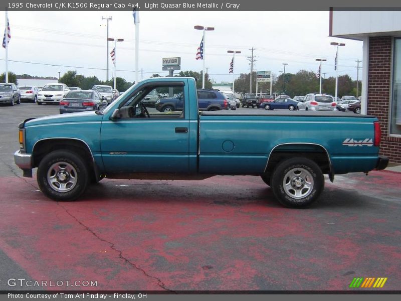 Light Quasar Blue Metallic / Gray 1995 Chevrolet C/K K1500 Regular Cab 4x4