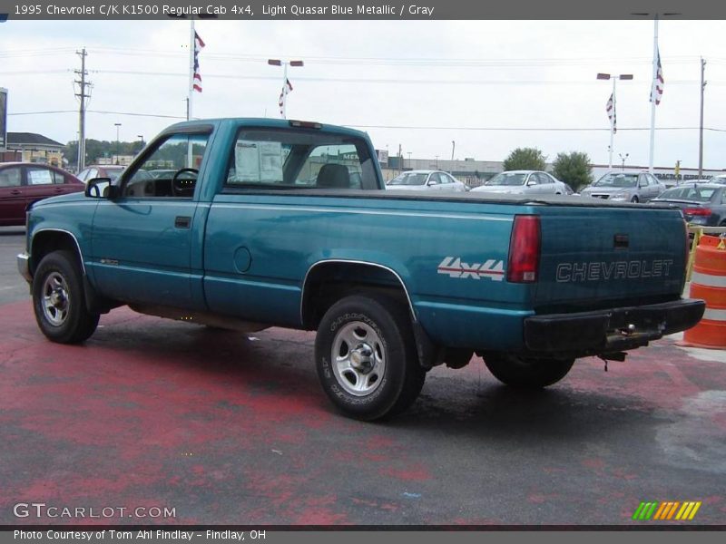 Light Quasar Blue Metallic / Gray 1995 Chevrolet C/K K1500 Regular Cab 4x4