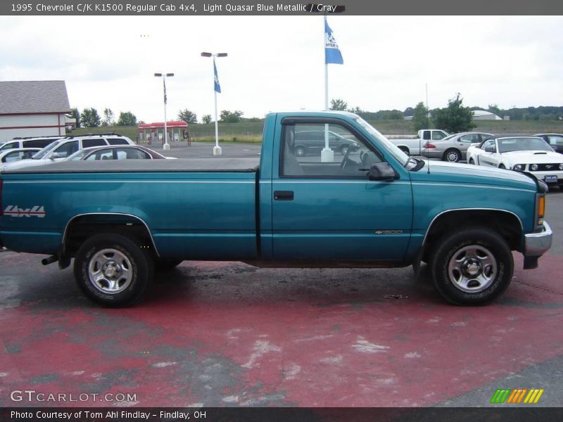 Light Quasar Blue Metallic / Gray 1995 Chevrolet C/K K1500 Regular Cab 4x4