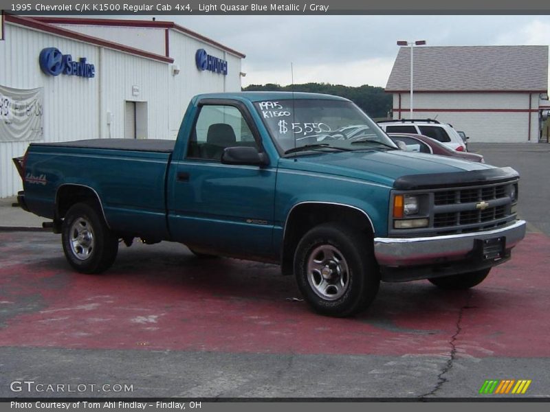 Light Quasar Blue Metallic / Gray 1995 Chevrolet C/K K1500 Regular Cab 4x4
