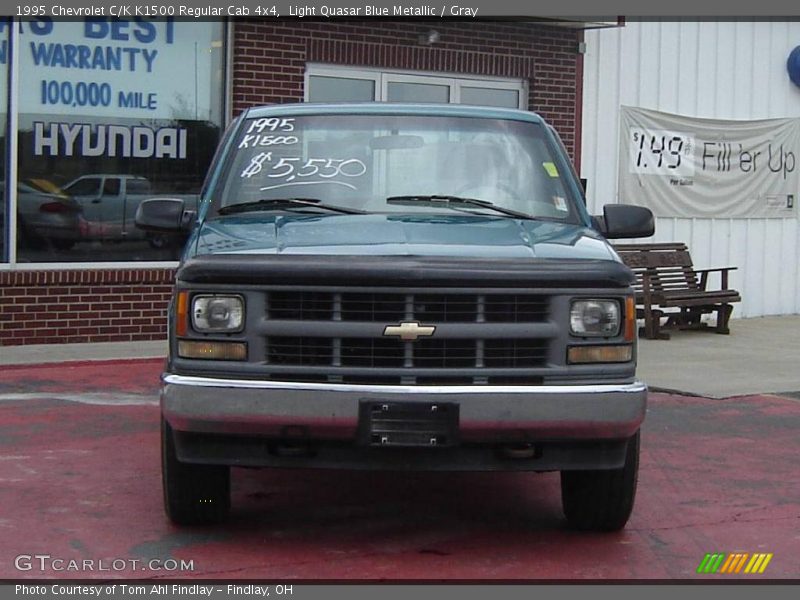 Light Quasar Blue Metallic / Gray 1995 Chevrolet C/K K1500 Regular Cab 4x4