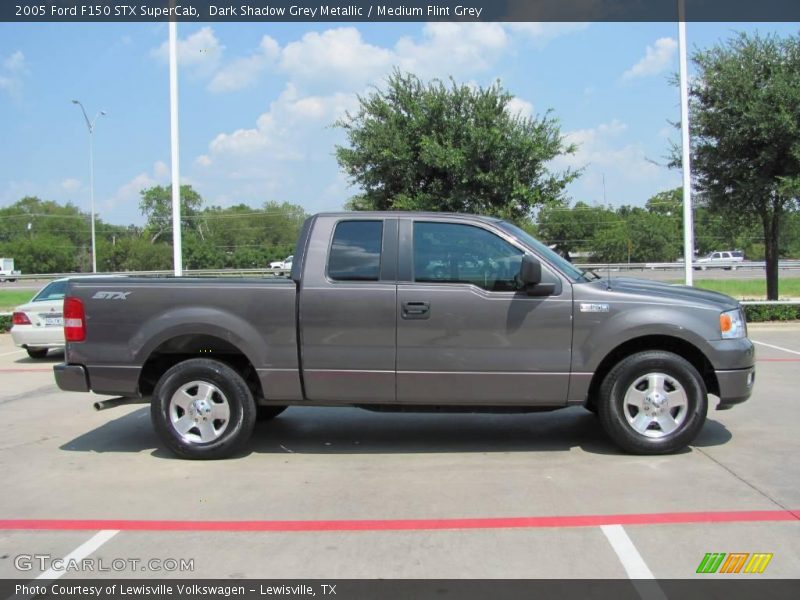 Dark Shadow Grey Metallic / Medium Flint Grey 2005 Ford F150 STX SuperCab